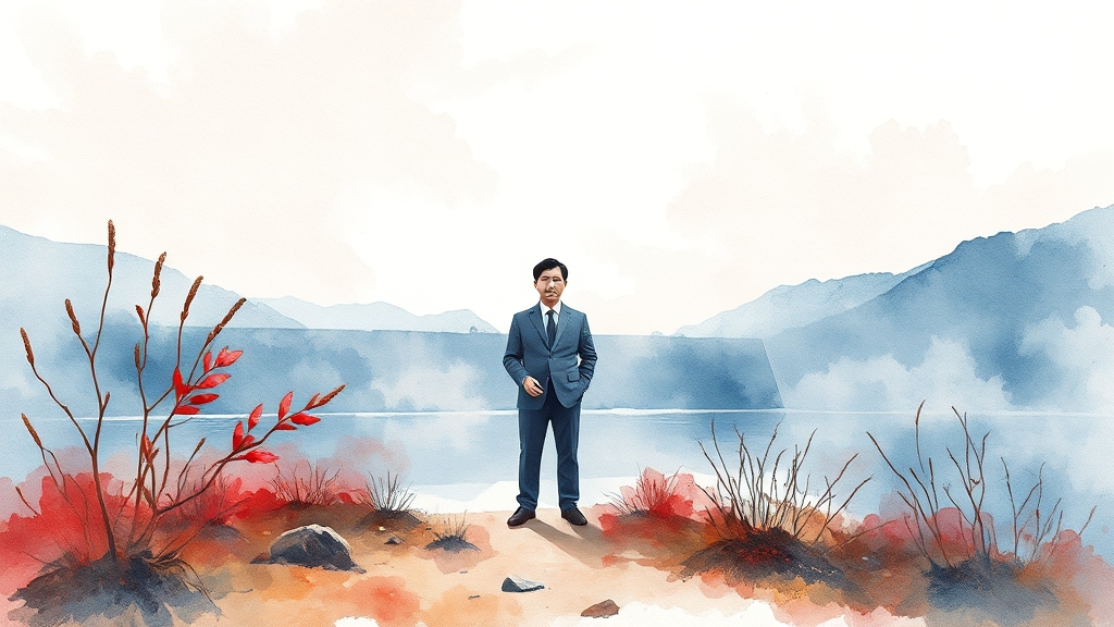 안동댐 사건, 그는 왜? (watercolor 스타일)