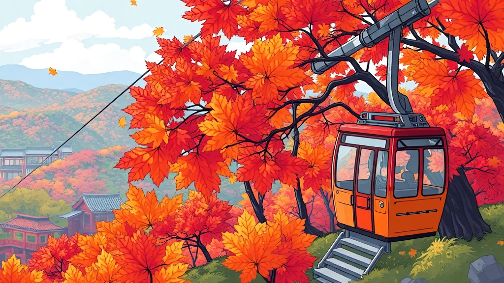 케이블카 탑승 후기 및 볼거리 (cartoon 스타일)