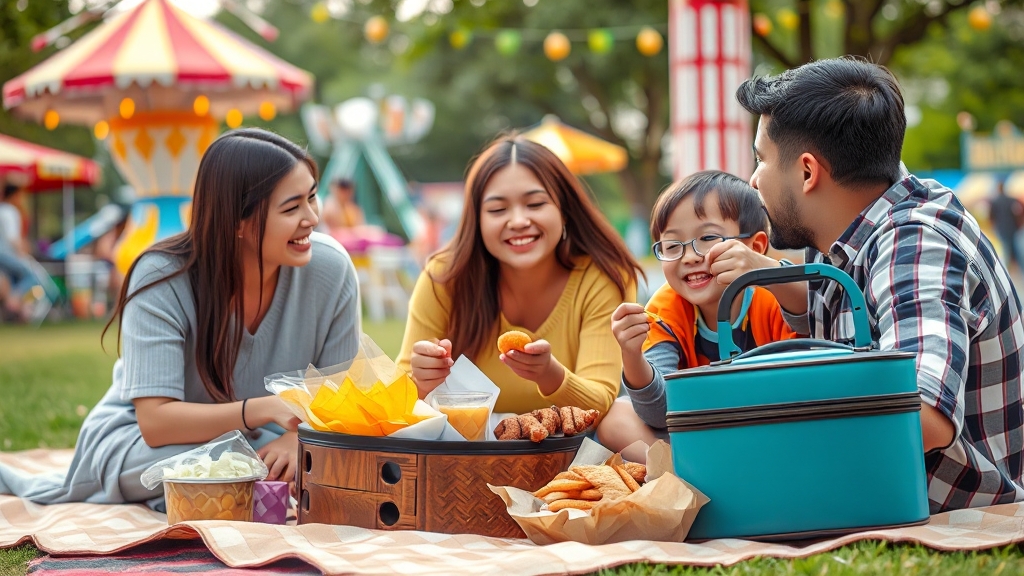 서울랜드 먹거리 및 식당 추천 (realistic 스타일)