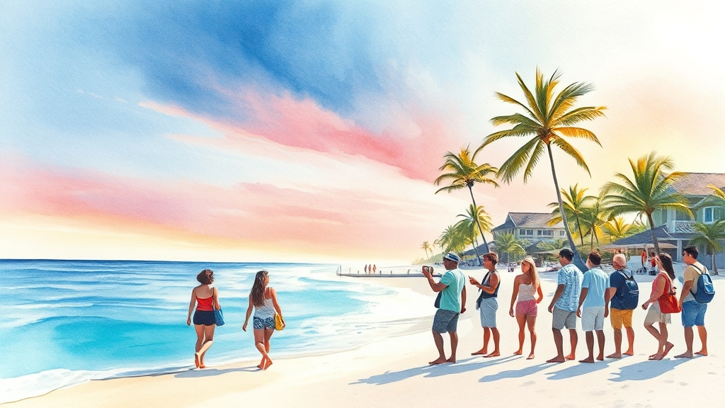 과잉 관광, 기후세로 해결될까? (watercolor 스타일)