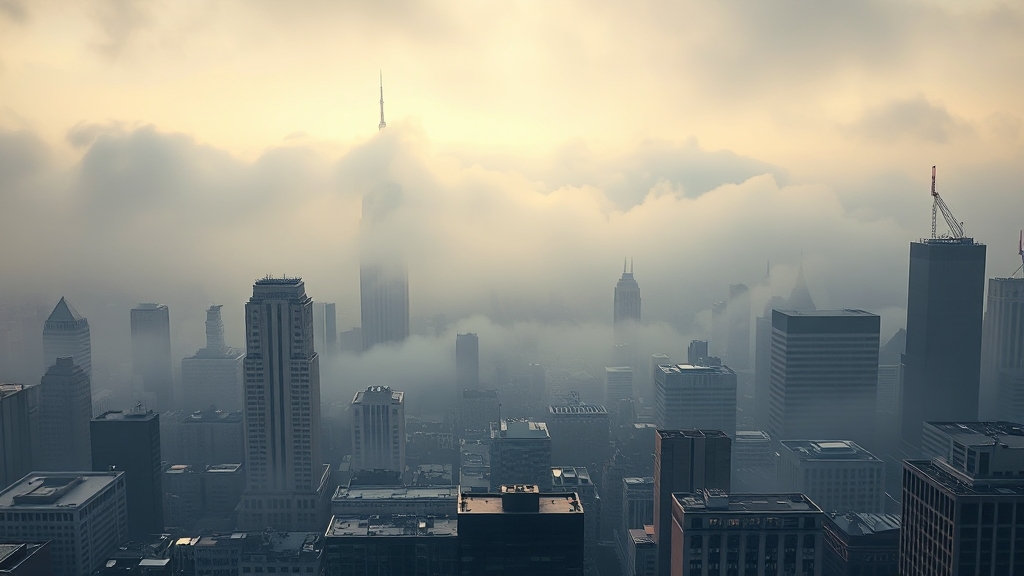 셧다운 장기화의 경제적 영향 (realistic 스타일)