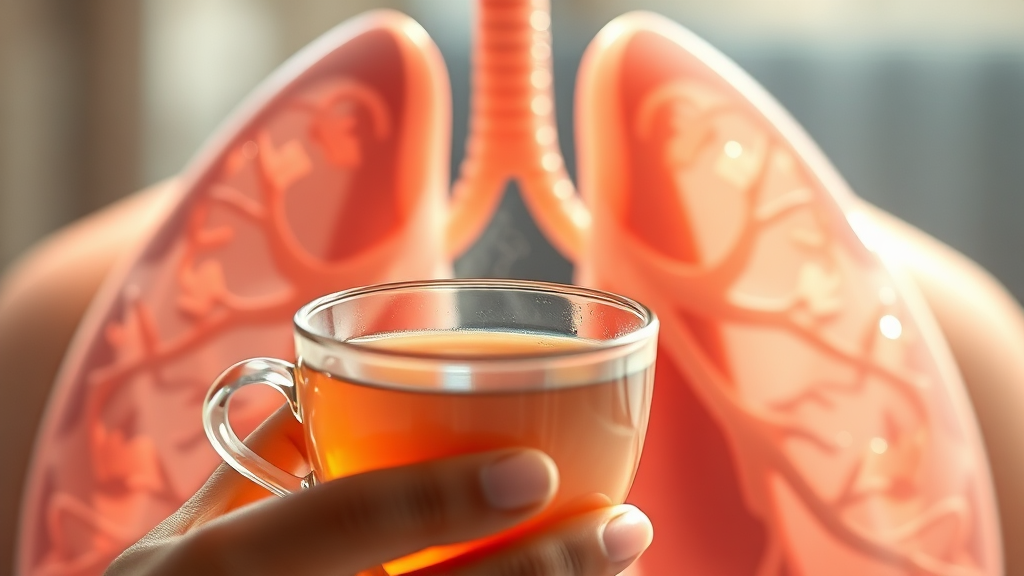 기관지 건강 초기 신호 (realistic 스타일)