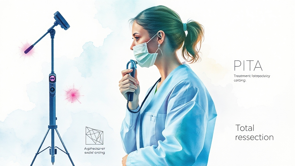 편도결석 진단과 치료 (watercolor 스타일)