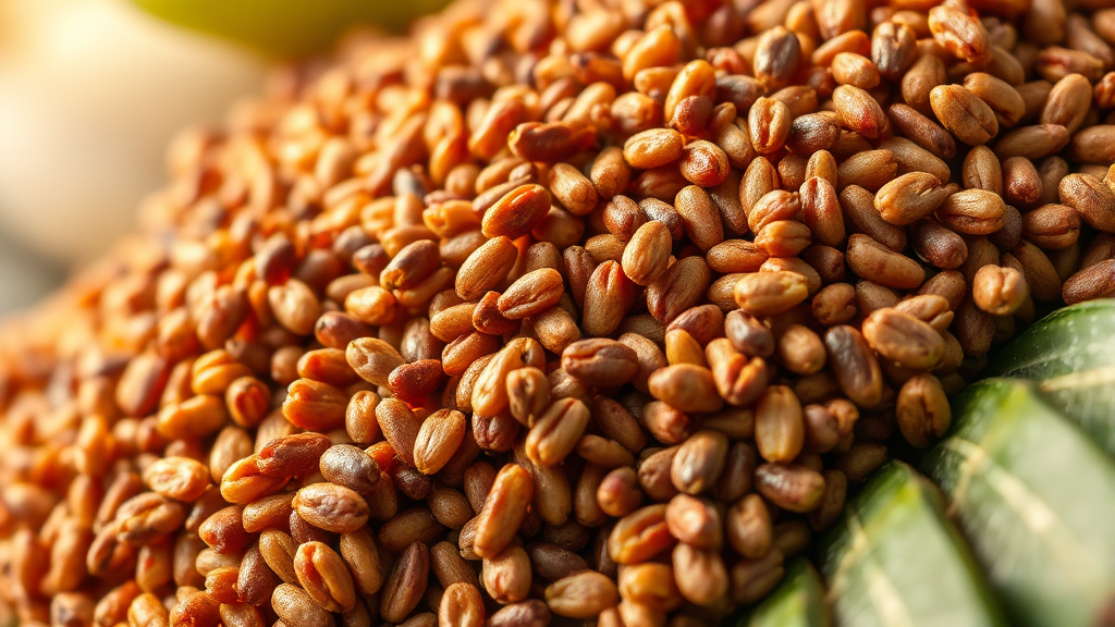 파라다이스 그레인의 핵심 성분과 과학적 효능 (realistic 스타일)