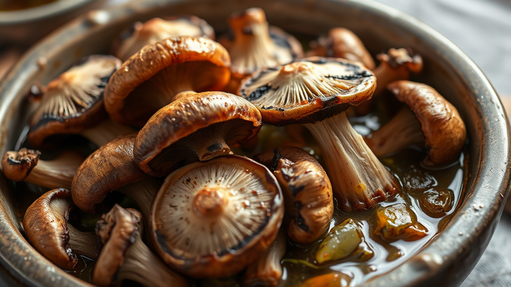 참송이버섯, 맛있게 요리하기! (realistic 스타일)