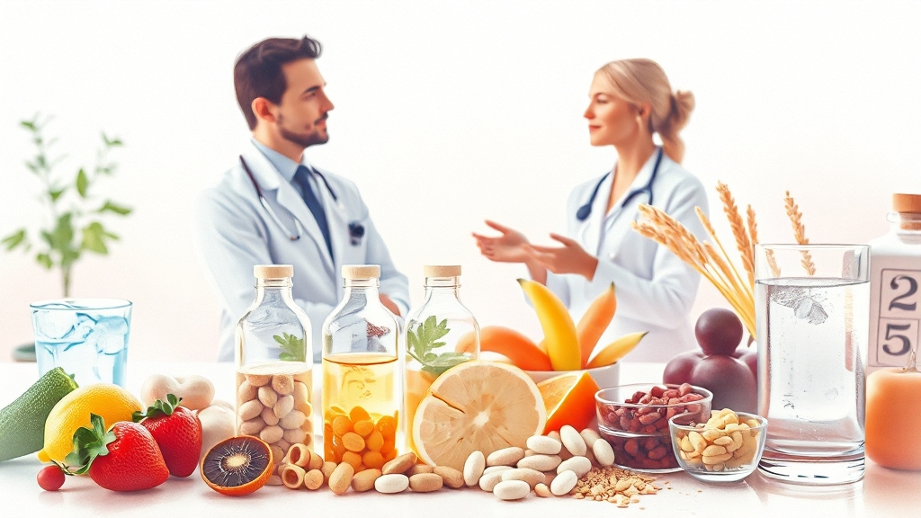 장 정결제 복용법 (watercolor 스타일)