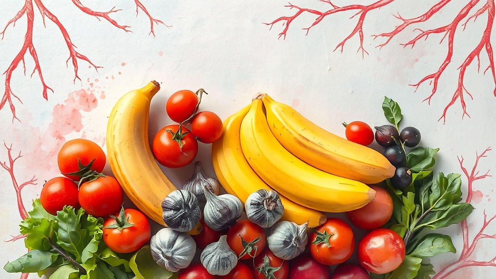 고혈압 예방 식단 관리 (watercolor 스타일)