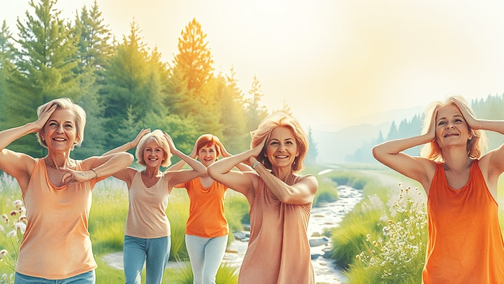 갱년기 관절, 이겨낼 수 있어요! (watercolor 스타일)