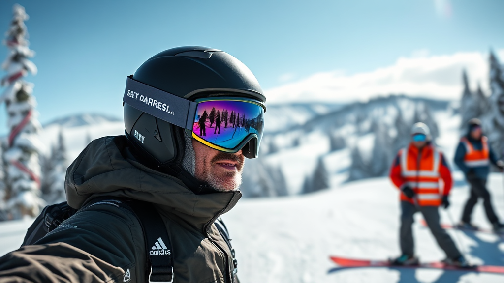 스키장 안전 수칙 및 사고 예방 (realistic 스타일)