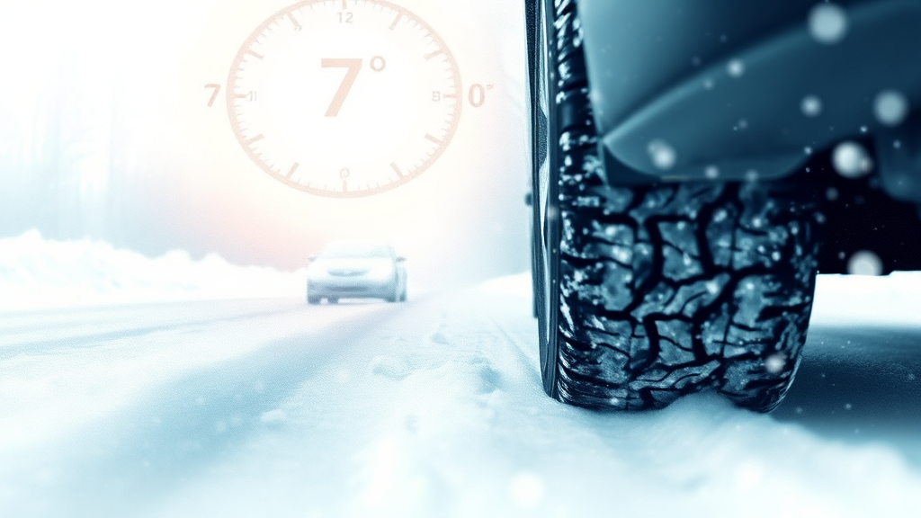 윈터 타이어 유지 관리 및 교체 주기 (watercolor 스타일)