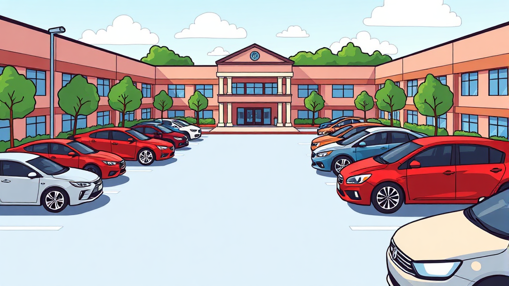 공공기관 무료 주차장 활용법 (cartoon 스타일)