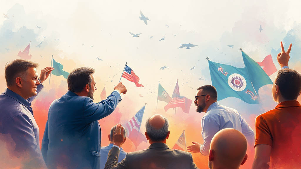 국내 정치: 선거 공방과 주요 인사 동향 (watercolor 스타일)