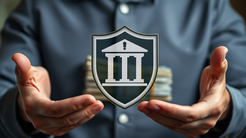 은행 배상 책임 범위와 한도 (realistic 스타일)