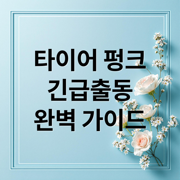 타이어 펑크
긴급출동
완벽 가이드 (타이어 펑크, 배터리 방전? 이럴 땐! 자동차 보험 긴급출동 서비스 완벽 가이드)