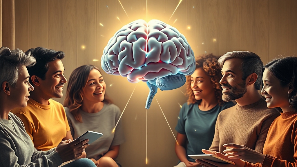 뇌 건강, 사회적 연결고리 (realistic 스타일)