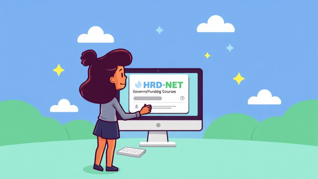 국비 지원 교육, 어디서 어떻게 받을 수 있나? (cartoon 스타일)