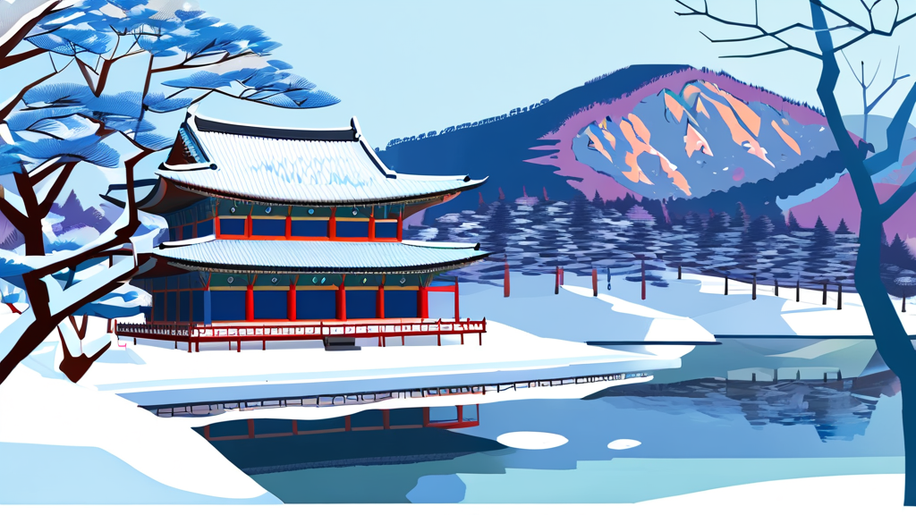 자연 속 힐링: 완주의 아름다운 풍경 탐방 (cartoon 스타일)