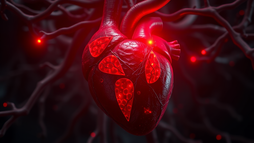 심근경색 원인 및 위험 요인 (realistic 스타일)