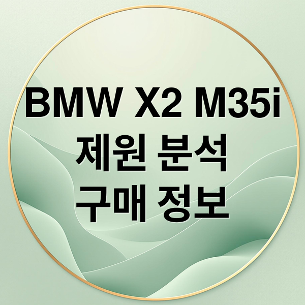 BMW X2 M35i
제원 분석
구매 정보 (BMW X2 M35i xDrive, 포터2 일렉트릭 하이내장탑차)