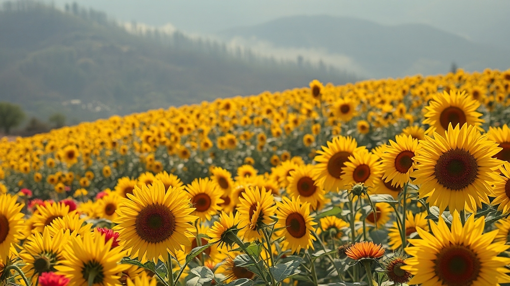미르섬, 가을 해바라기 정원 (realistic 스타일)