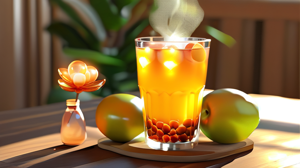 맛있게 즐기는 도라지배즙 섭취 방법과 꿀팁 (realistic 스타일)