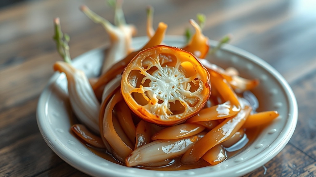 연근조림 레시피 소개 (realistic 스타일)