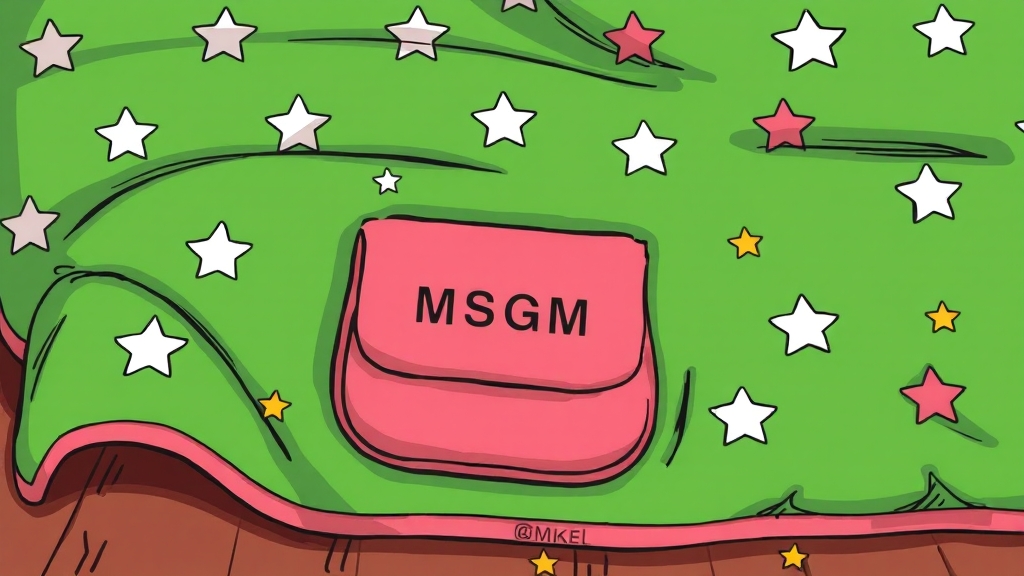 MSGM 콜라보 블랭킷 소개 (cartoon 스타일)