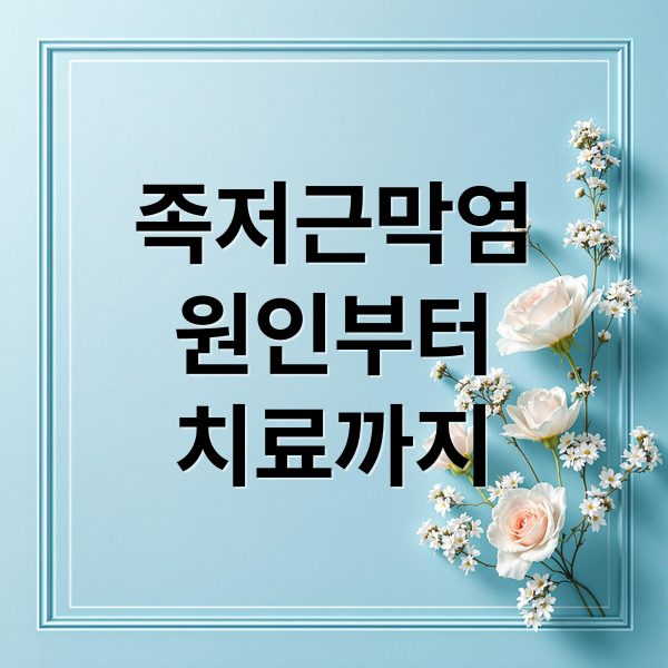 족저근막염
원인부터
치료까지 (족저근막염)