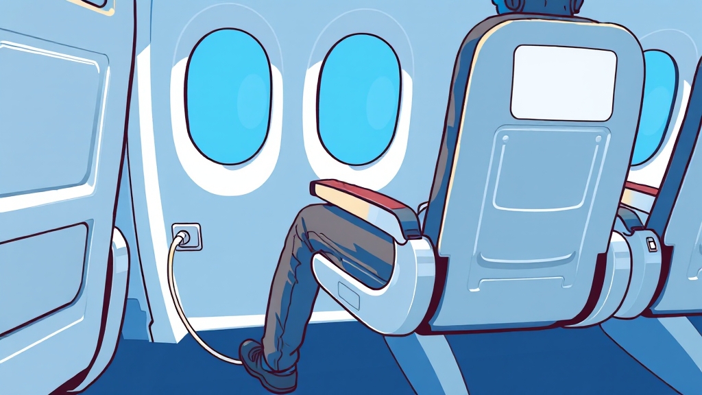 좌석 간격 및 기내 편의시설 정보 (cartoon 스타일)