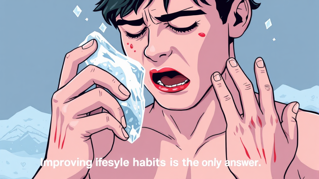 약물 치료의 한계 (illustration 스타일)