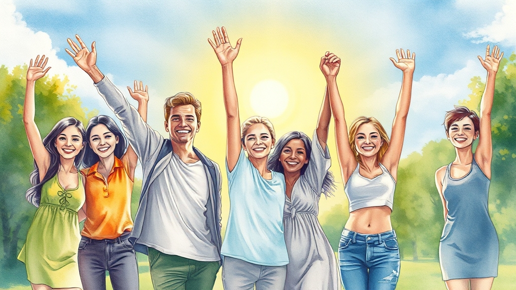 당뇨병, 긍정적인 마음으로 관리하세요! (watercolor 스타일)