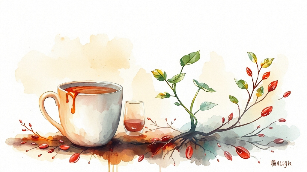 빈혈 악화시키는 생활 습관 (watercolor 스타일)