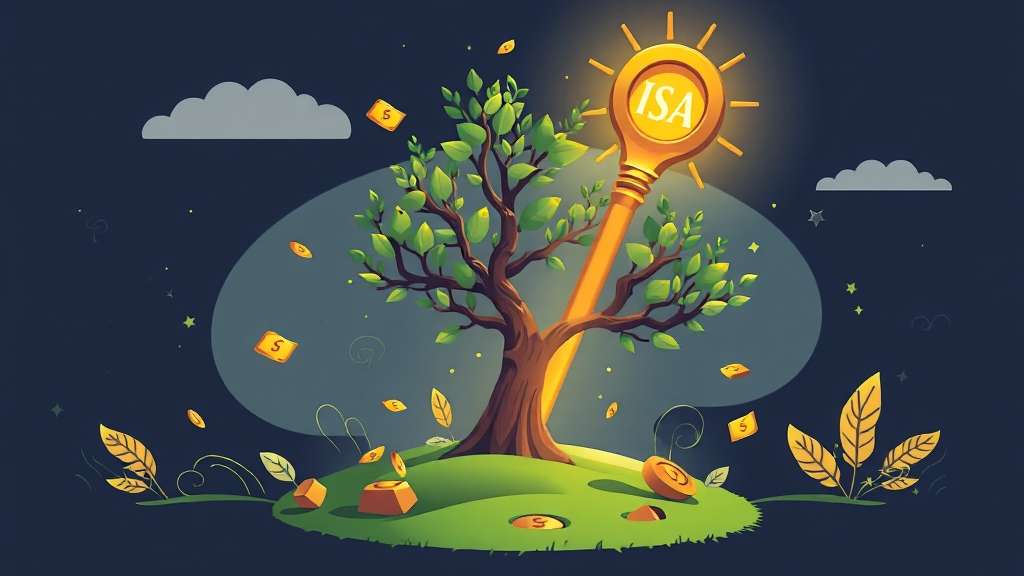 ISA 계좌 활용, 투자와 절세 꿀팁! (illustration 스타일)