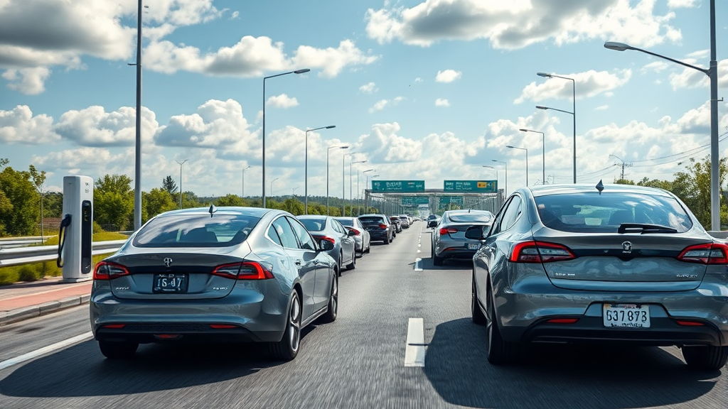 전기차 통행료 할인 변화 전망 (realistic 스타일)