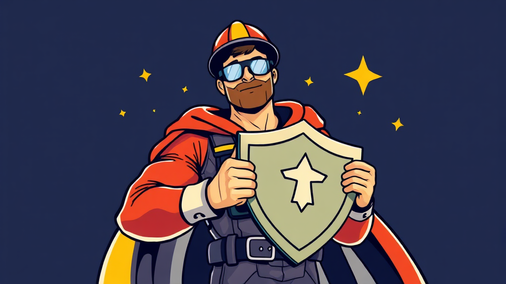 산재보험 관련 자주 묻는 질문 (FAQ) (illustration 스타일)