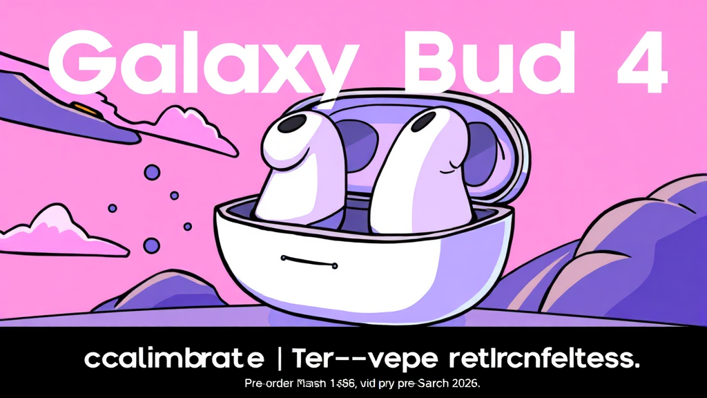 갤럭시 버즈4 출시일: 언제 만날 수 있을까? (cartoon 스타일)