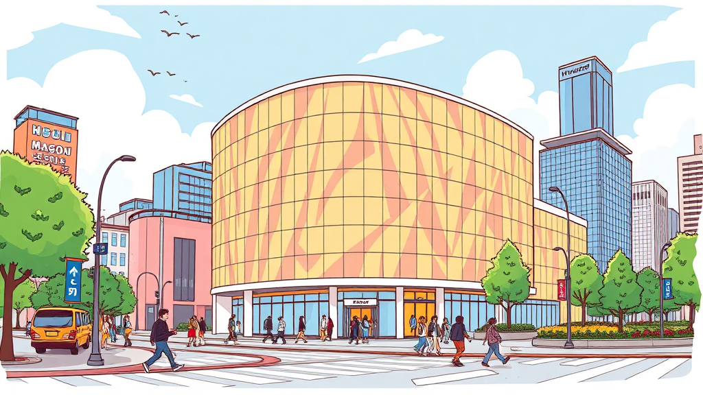 주변 환경 및 생활 인프라 (cartoon 스타일)