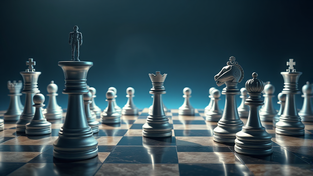 AI 시장의 미래: 제미나이와 챗GPT, 누가 시장을 선도할까? (realistic 스타일)