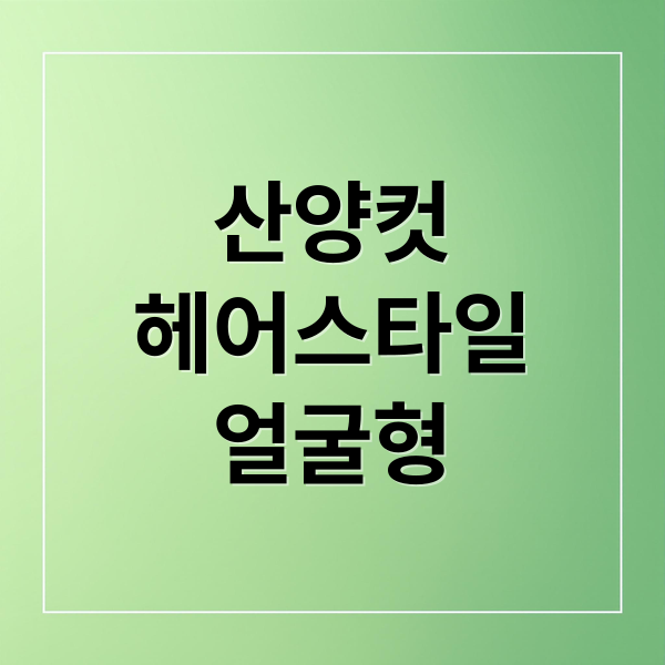 산양컷
헤어스타일
얼굴형 (산양컷)