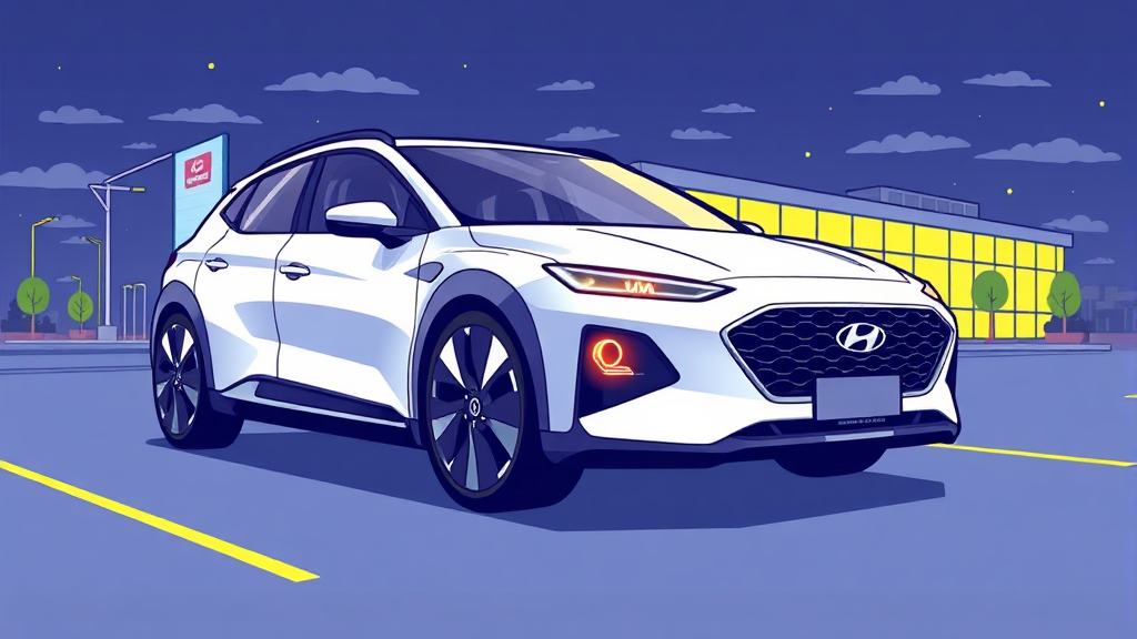 현대차의 새로운 방향성과 미래 전망 (cartoon 스타일)