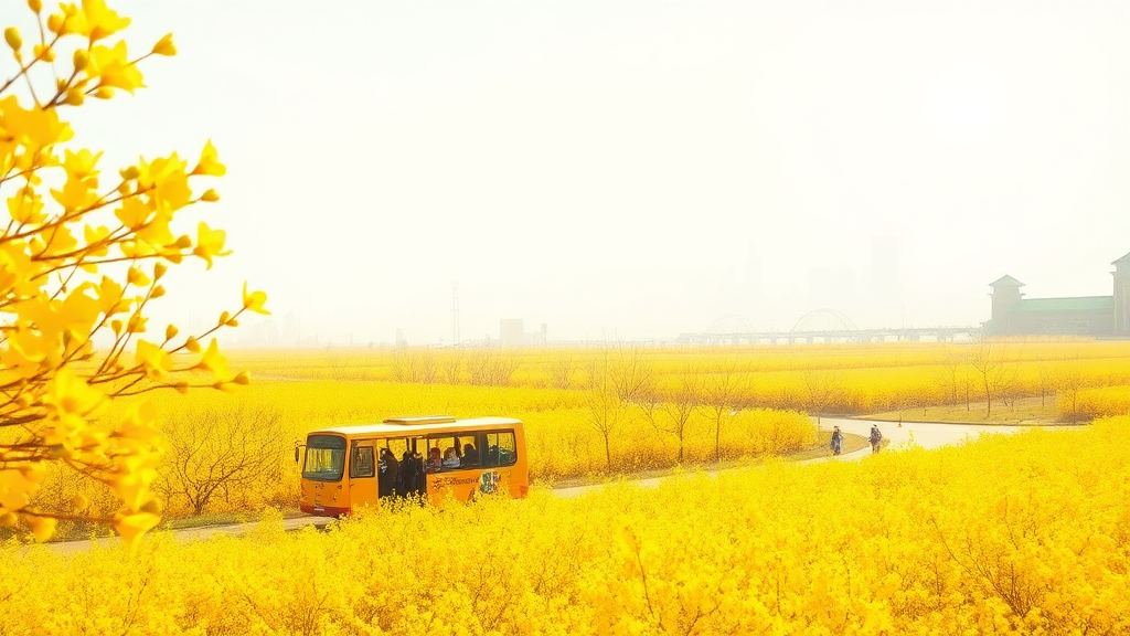 교통, 주차 정보 및 편의시설 (watercolor 스타일)