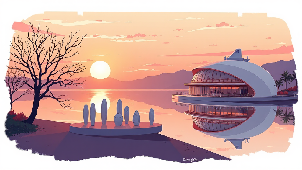 주변 관광 명소 안내 (illustration 스타일)