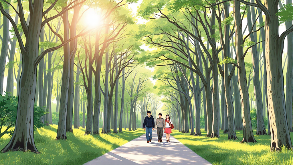 사려니숲길 해설 투어 체험 (illustration 스타일)