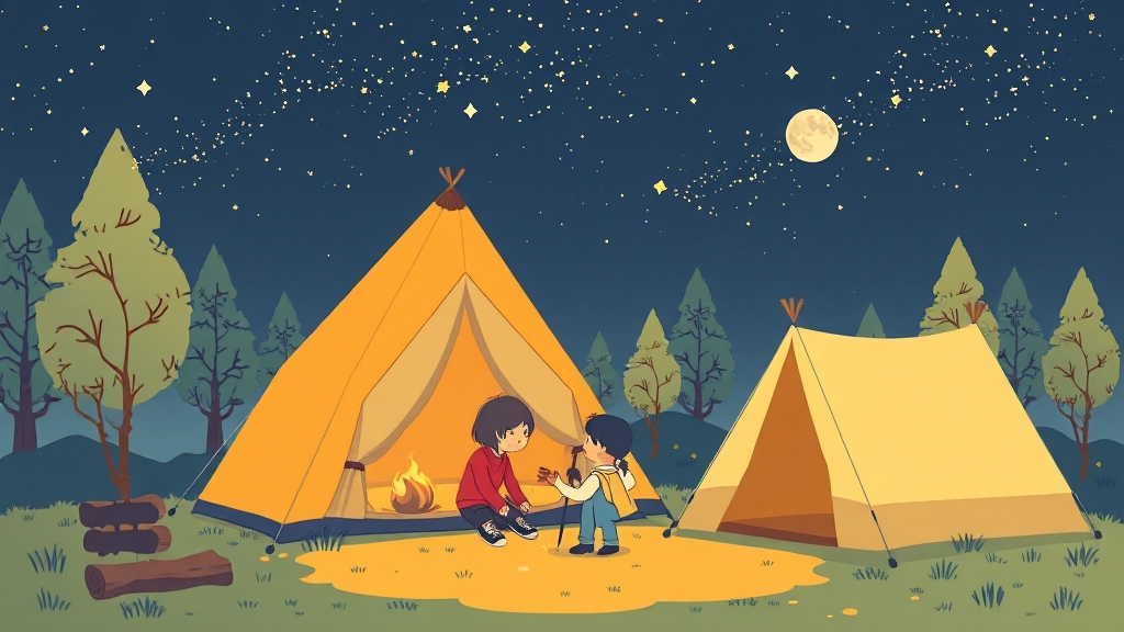 캠핑장 이용 요금 및 예약 팁 (illustration 스타일)