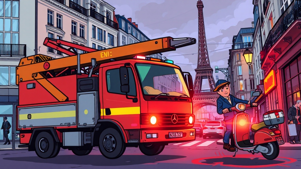 범행 수법 및 도주 경로 (cartoon 스타일)