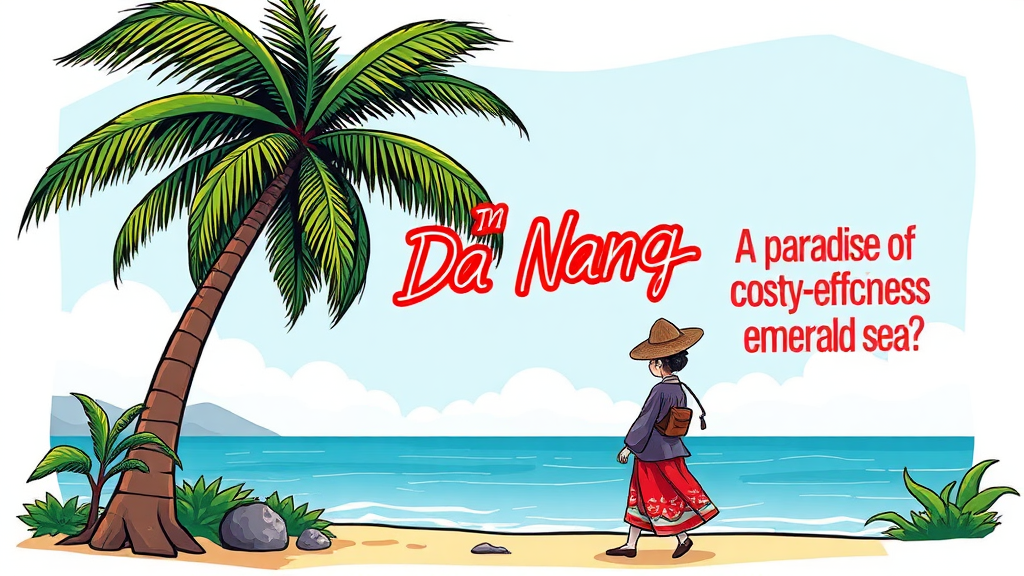 다낭의 장점과 단점 (cartoon 스타일)