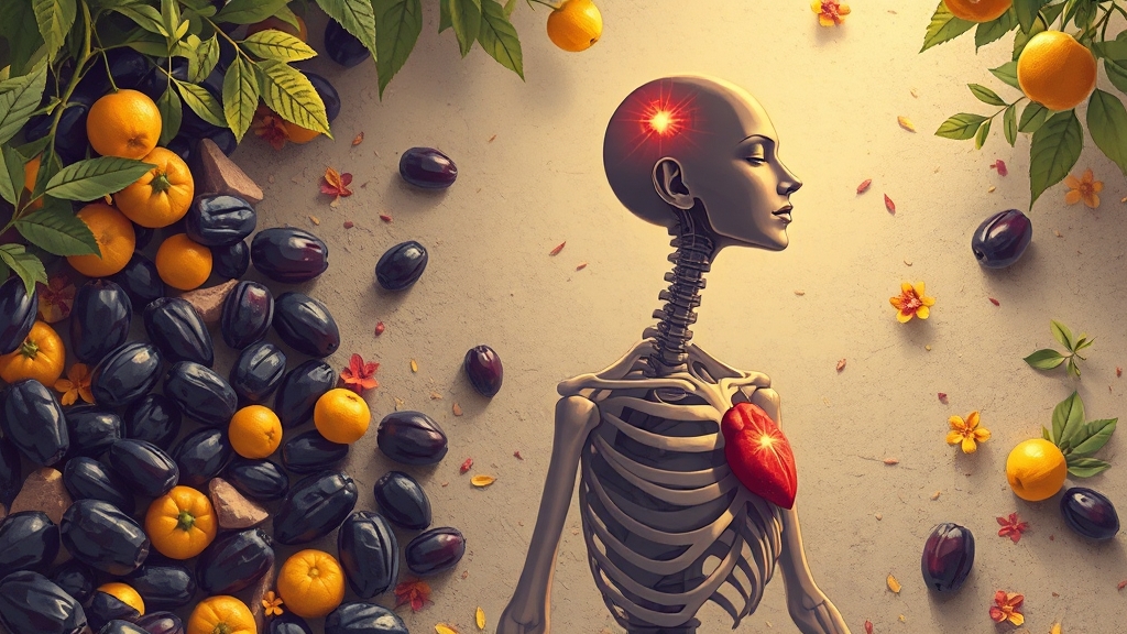 푸룬의 주요 효능 (illustration 스타일)