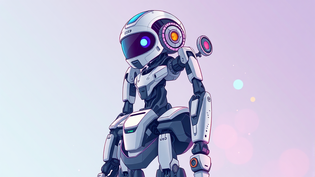 휴머노이드 로봇 기술: 핵심 부품 (illustration 스타일)