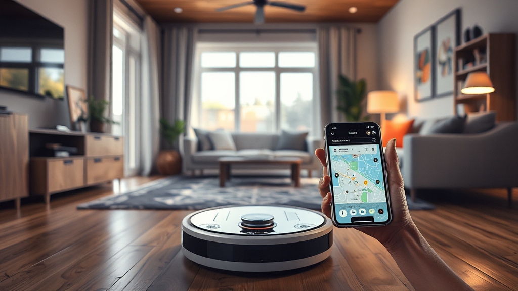 스마트 기능: 앱 제어 및 편의성 (realistic 스타일)