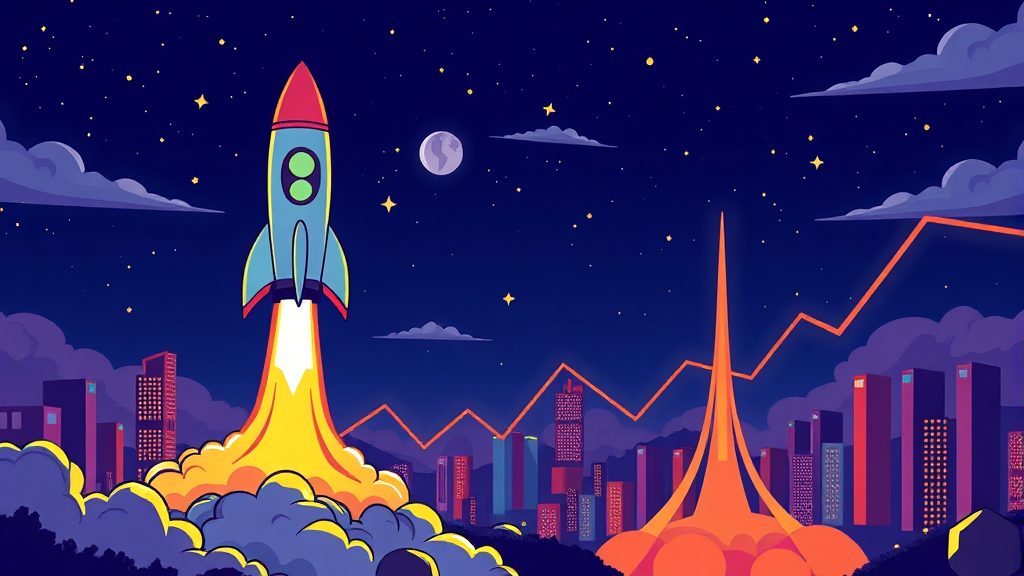 스페이스X 관련주 투자 시작 (cartoon 스타일)